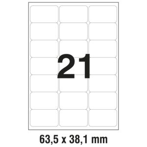 Etikete LK 63,5x38,1mm polyester pk25L Zweckform L7560-25 prozirne