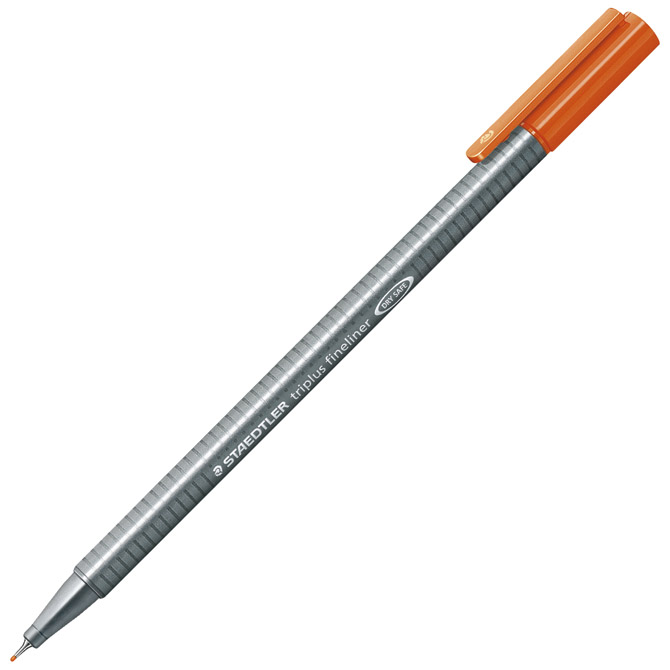 000024204.jpg Flomaster fineliner 0,3mm Triplus Staedtler 334-4 narančasti - Slika 1