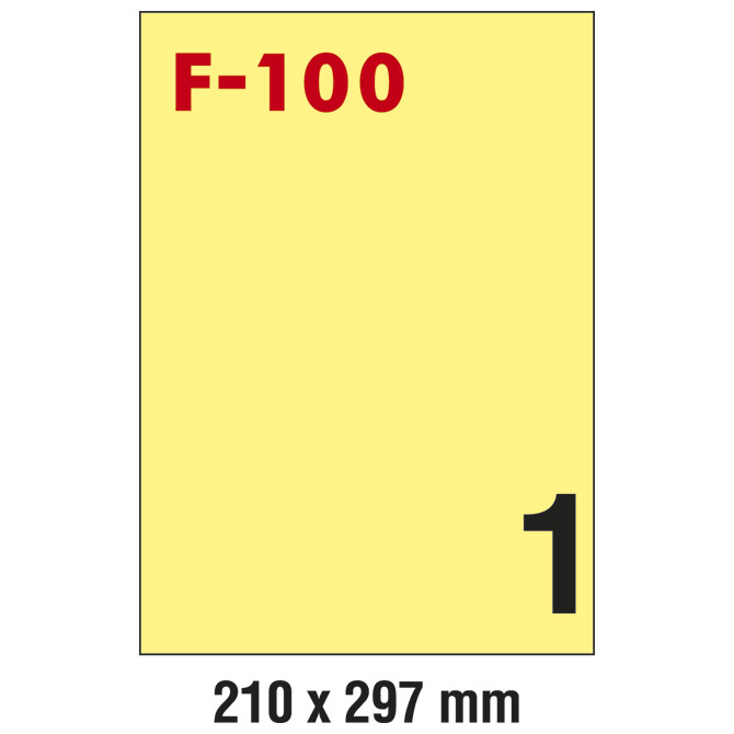 Etikete ILK 210x297 mm pk100L Fornax F-100 žute Etikete ILK 210x297 mm pk100L Fornax F-100 žute