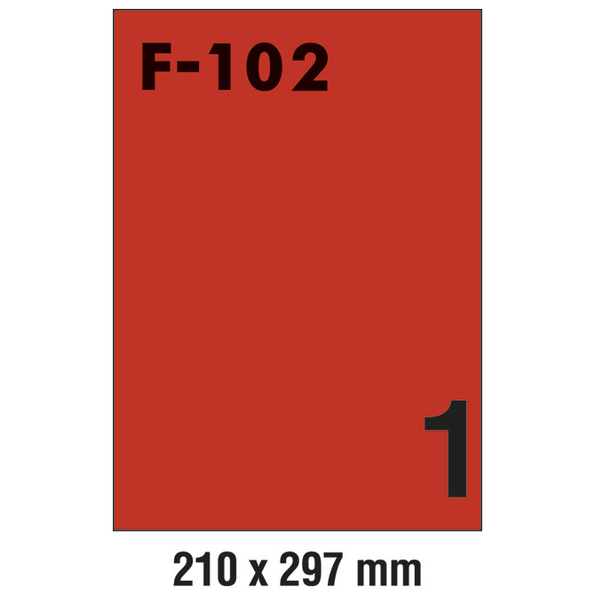 Etikete ILK 210x297 mm pk100L Fornax F-102 crvene Etikete ILK 210x297 mm pk100L Fornax F-102 crvene