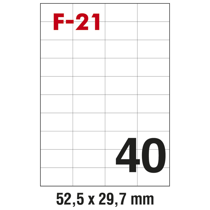 Etikete ILK 52,5x29,7mm pk100L Fornax F-21 Etikete ILK 52,5x29,7mm pk100L Fornax F-21