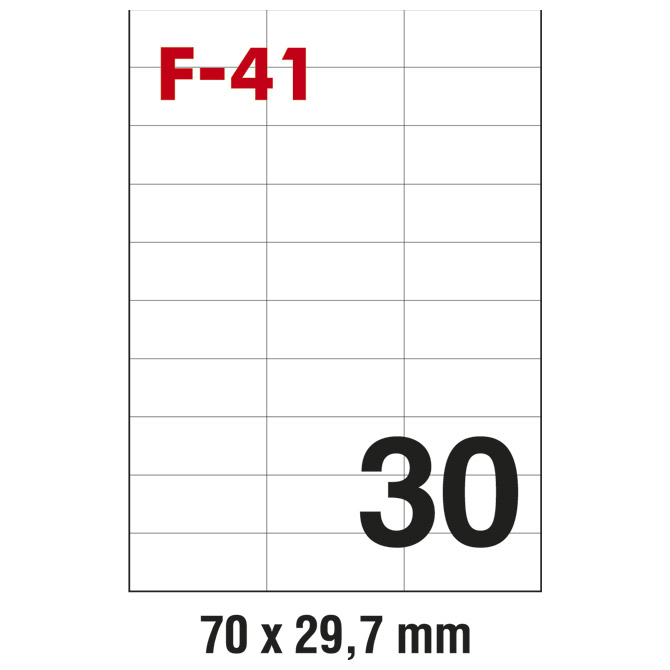 Etikete ILK 70x29,7 mm pk100L Fornax F-41 Etikete ILK 70x29,7 mm pk100L Fornax F-41