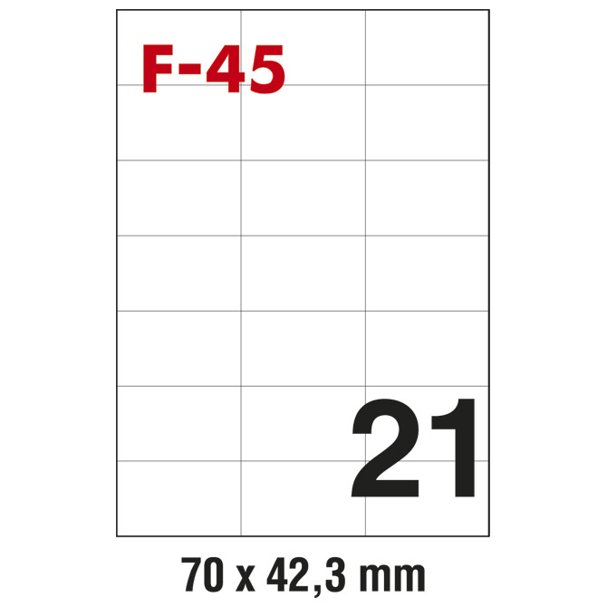 Etikete ILK 70x42,3 mm pk100L Fornax F-45 Etikete ILK 70x42,3 mm pk100L Fornax F-45