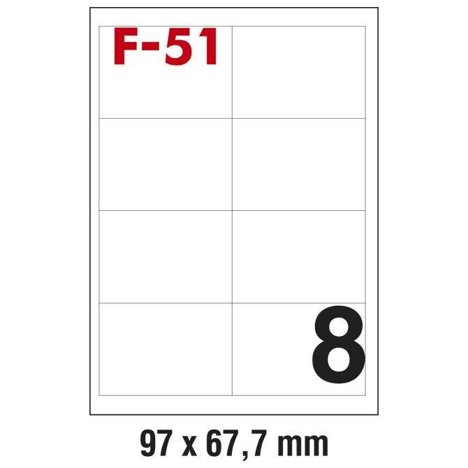 Etikete ILK 97x67,7mm pk100L Fornax F-51 Etikete ILK 97x67,7mm pk100L Fornax F-51