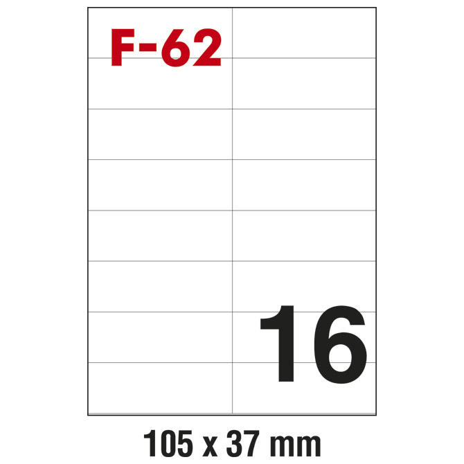 Etikete ILK 105x37 mm pk100L Fornax F-62 Etikete ILK 105x37 mm pk100L Fornax F-62