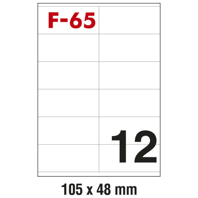Etikete ILK 105x48 mm pk100L Fornax F-65 Etikete ILK 105x48 mm pk100L Fornax F-65
