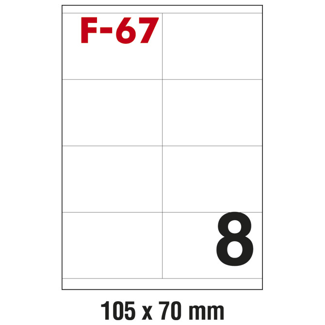 Etikete ILK 105x70 mm pk100L Fornax F-67 Etikete ILK 105x70 mm pk100L Fornax F-67