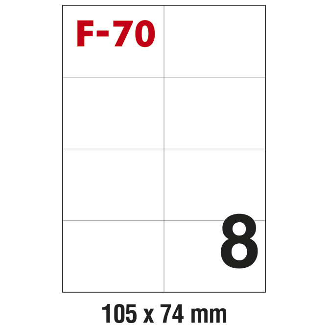 Etikete ILK 105x74 mm pk100L Fornax F-70 Etikete ILK 105x74 mm pk100L Fornax F-70