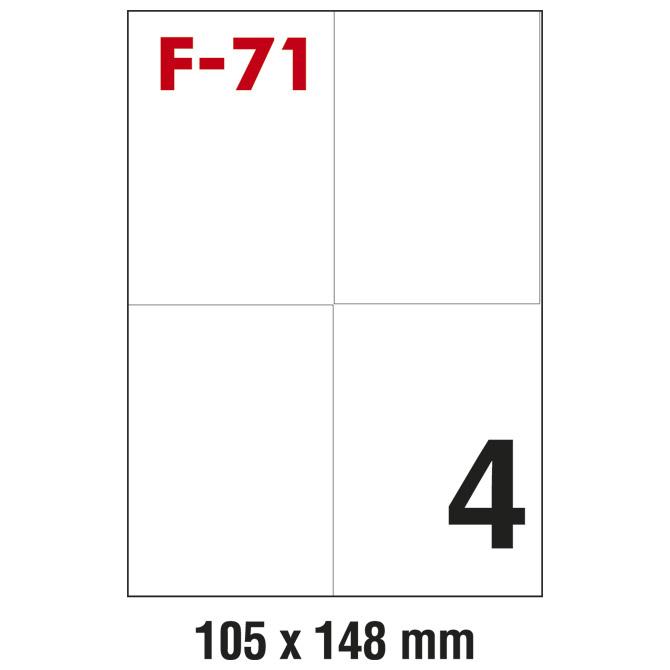 Etikete ILK 105x148mm pk100L Fornax F-71 Etikete ILK 105x148mm pk100L Fornax F-71