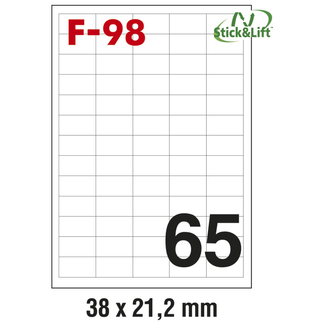 Etikete ILK 38x21,2 mm odljepljive pk100L Fornax F-98 Etikete ILK 38x21,2 mm odljepljive pk100L Fornax F-98