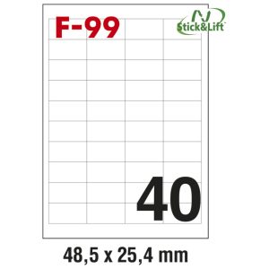 Etikete ILK 48,5x25,4 mm odljepljive pk100L Fornax F-99