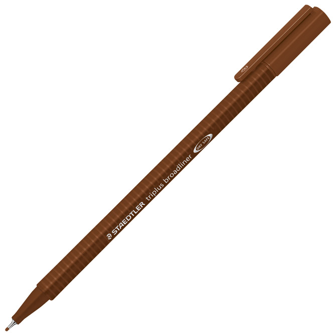 000035887.jpg Flomaster broadliner 0,8mm Triplus Staedtler 338-76 smeđi!! - Slika 1
