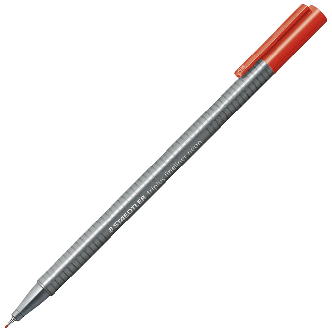 000035908.jpg Flomaster fineliner 0,3 mm Triplus Staedtler 334-201 neon crveni - Slika 1