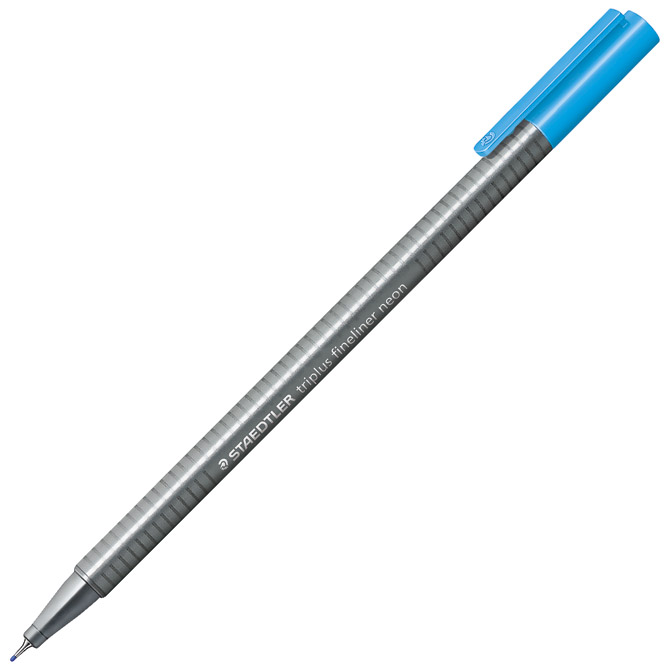 000035914.jpg Flomaster fineliner 0,3 mm Triplus Staedtler 334-301 neon plavi - Slika 1