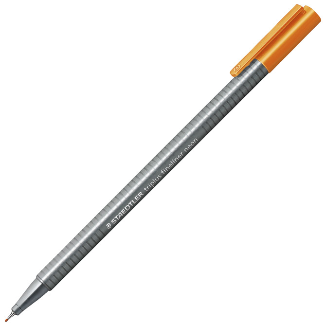 000035917.jpg Flomaster fineliner 0,3 mm Triplus Staedtler 334-401 neon narančasti - Slika 1