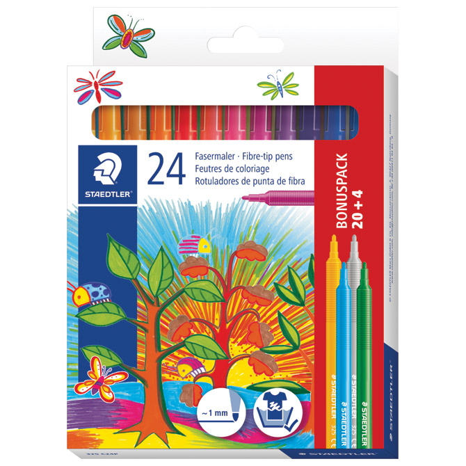 000035981.jpg Flomaster školski 24boje Staedtler 325 C24 - Slika 1