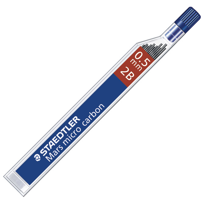 000036726.jpg Mine 0,5mm 2B 1tuba Mars micro carbon Staedtler 250 05-2B - Slika 1