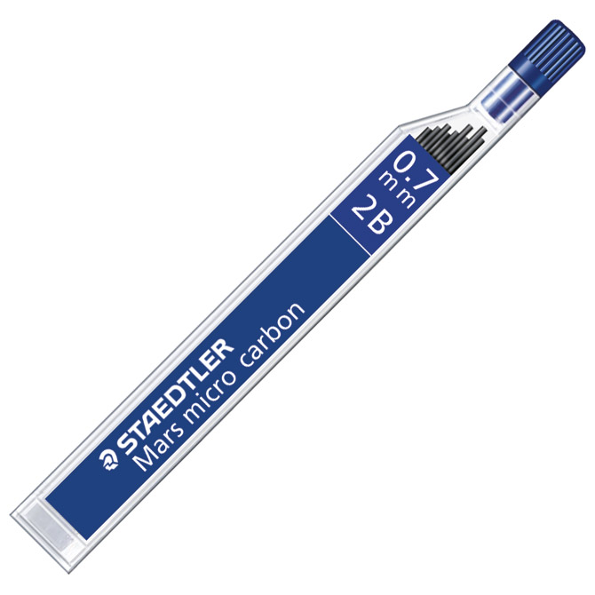 000036739.jpg Mine 0,7mm 2B 1tuba Mars micro carbon Staedtler 250 07-2B - Slika 1