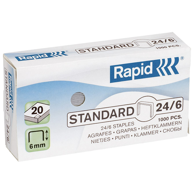 000038581.jpg Spajalice strojne br.24/6 pk1000 Standard Rapid 24855600 - Slika 1
