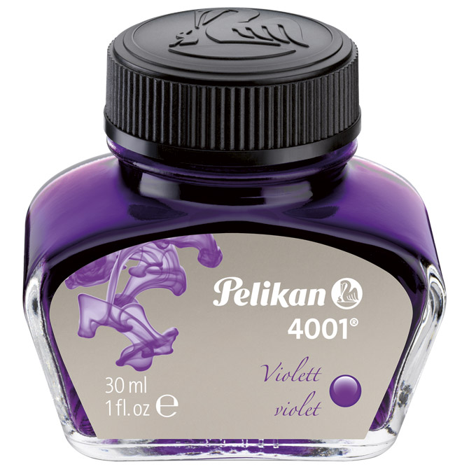 000039006.jpg Tinta za nalivpero bočica 30ml 4001 Pelikan 311886 ljubičasta - Slika 1