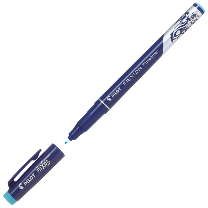 000039665.jpg Flomaster 0,45 mm Frixion Fineliner piši-briši Pilot SW-FF-LB svijetlo plavi - Slika 1