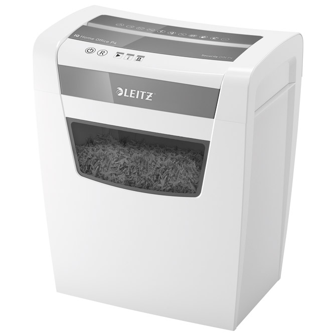 000044885.jpg Uništavač dokumentacije 10 listova IQ Home Leitz 80090000 bijelo/sivi - Slika 1