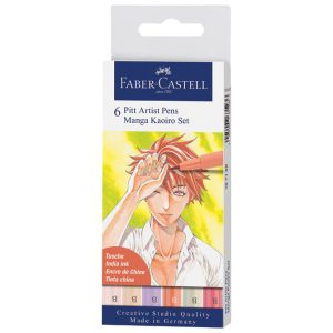 Flomaster Pitt artist 6boja Manga Kaoiro Faber-Castell 167168 blister
