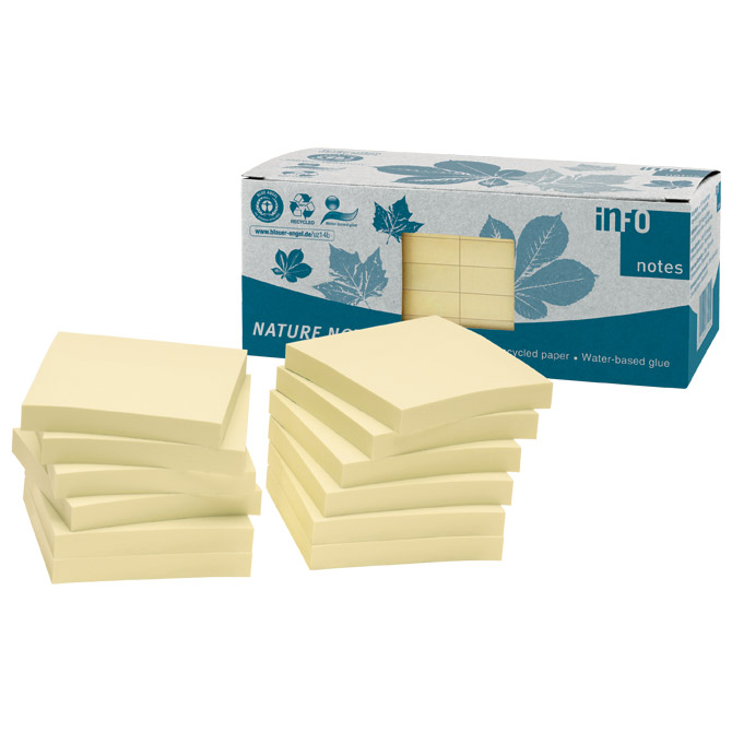 Blok samoljepljiv 75x75mm 12x100L Nature Global Notes 5654-11box žuti Blok samoljepljiv 75x75mm 12x100L Nature Global Notes 5654-11box žuti