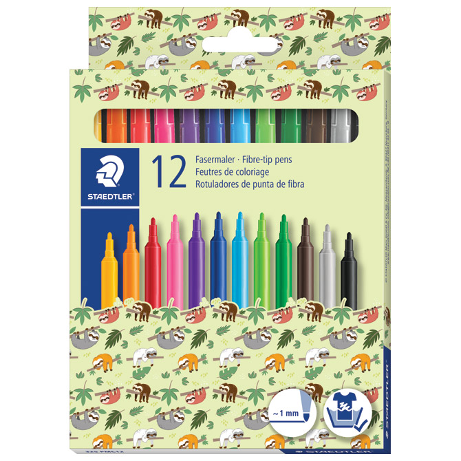 000046104.jpg Flomaster školski 12boja Pattern Mix Staedtler 325 PMC12 - Slika 1