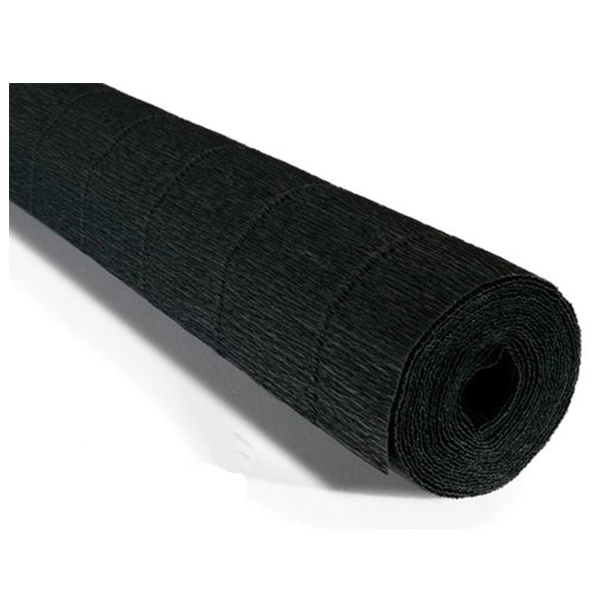 000046444.jpg Papir krep 180g 50x250cm Cartotecnica Rossi 602 crni - Slika 1