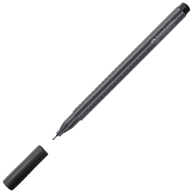 000047055.jpg Flomaster fineliner 0,4mm Grip Faber-Castell 151699 crni - Slika 1