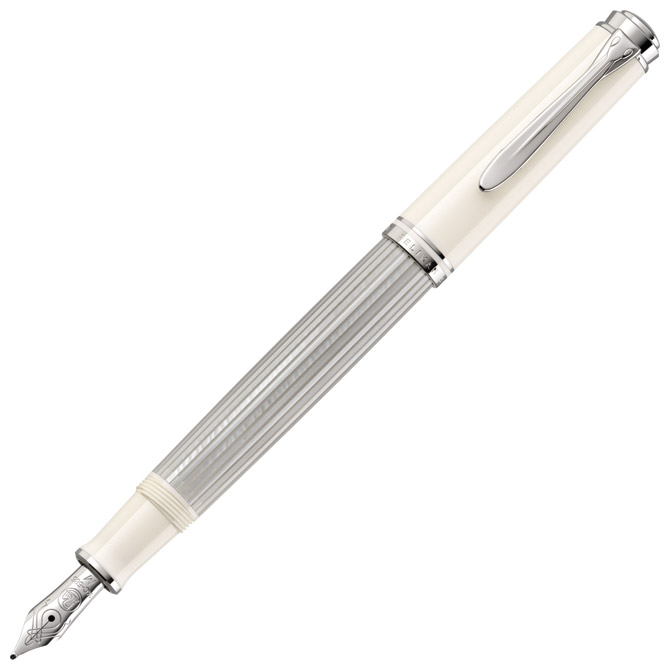 000047333.jpg Nalivpero Souveran M405 (F) Pelikan 815468 srebrno/bijelo - Slika 1