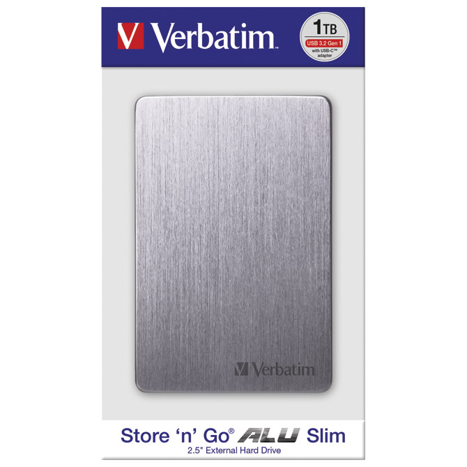 000048712.jpg Hard disk 2.5" 1TB USB 3.2 Slim Verbatim 53662 aluminij - Slika 1