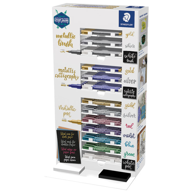 000049140.jpg Stalak s markerima pk130 Metallic mix Design Journey Staedtler 832-SCA130 - Slika 1