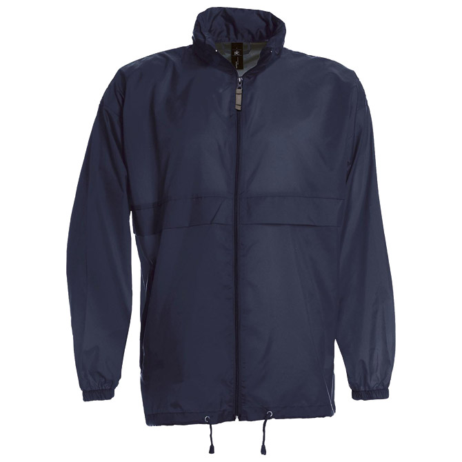 900000586.jpg Vjetrovka s kapuljačom zip unisex B&C Sirocco tamno plava 2XL - Slika 1
