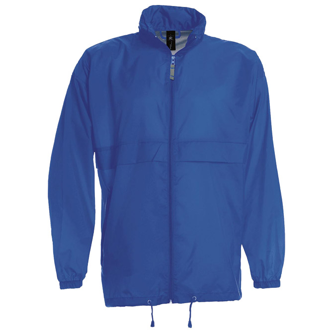 900001493.jpg Vjetrovka s kapuljačom zip unisex B&C Sirocco zagrebačko plava M - Slika 1