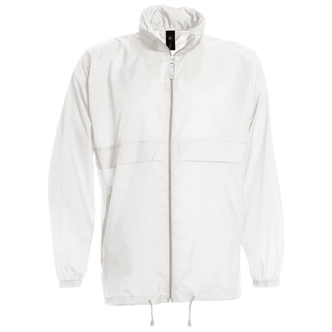 900001906.jpg Vjetrovka s kapuljačom zip unisex B&C Sirocco bijela 2XL - Slika 1