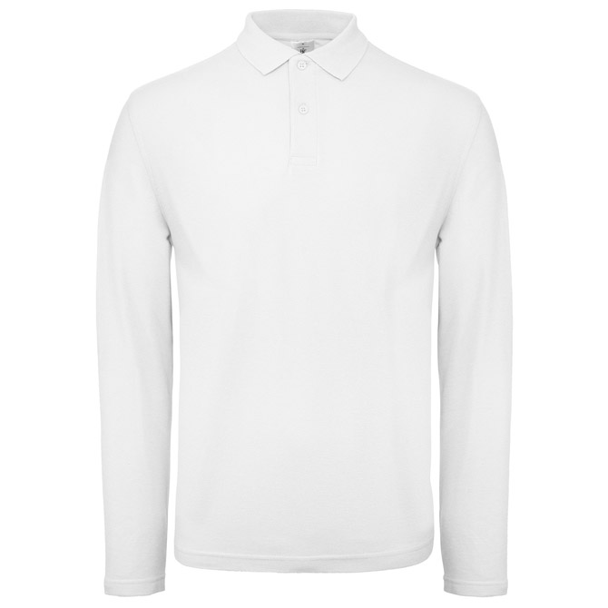 900003639.jpg Majica dugi rukavi polo B&C ID.001 LSL 180g bijela 2XL - Slika 1