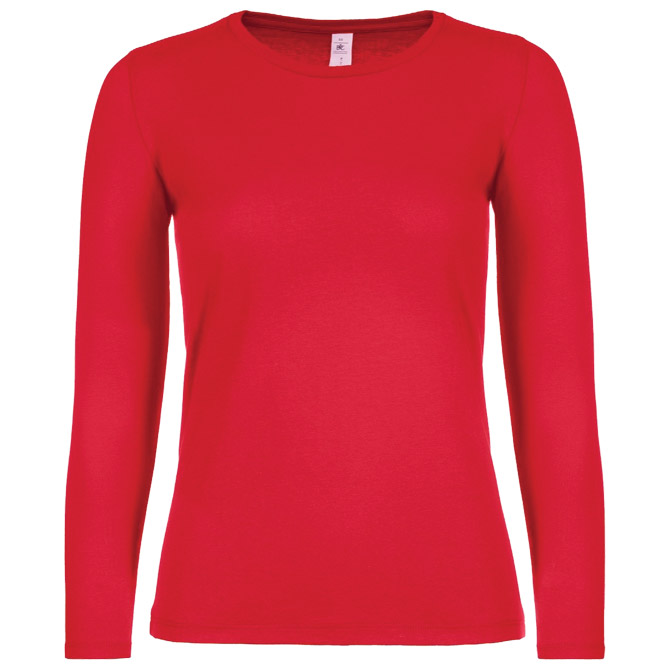 900004742.jpg Majica dugi rukavi B&C #E150/women LSL crvena L - Slika 1