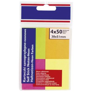 Blok samoljepljiv 38x51 mm 4x50L Donau 7578001PL-99 neon blister