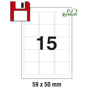 Etikete ILK za diskete 59x50 mm odljepljive pk25L Zweckform L4747REV-25
