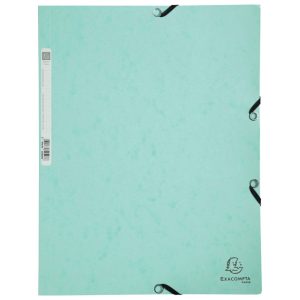 Fascikl klapna s gumicom karton A4 Aquarel Exacompta 55533E pastelno zelena
