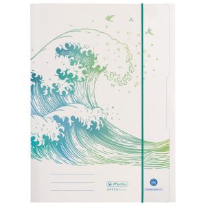 Fascikl klapna s gumicom karton A4 Greenline Wave Herlitz 50033928 (300006055)
