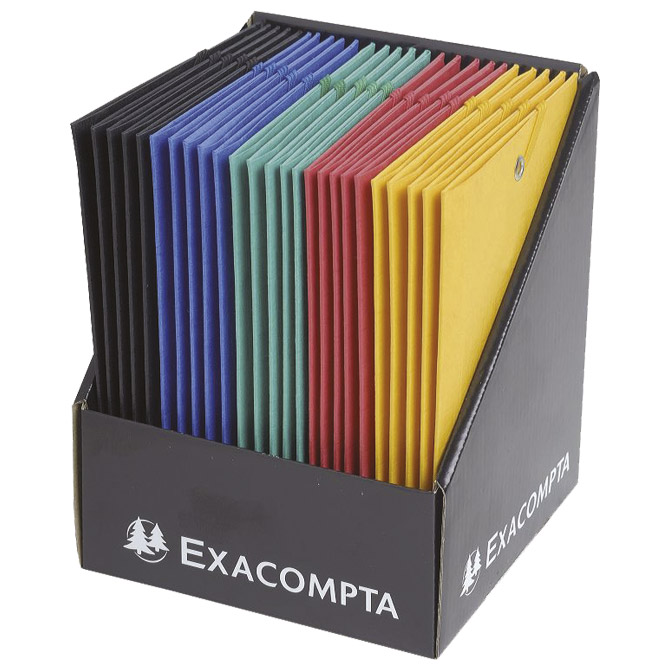 Fascikl klapna s gumicom karton B6 Scotten 425g Exacompta 50750E sortirano Fascikl klapna s gumicom karton B6 Scotten 425g Exacompta 50750E sortirano