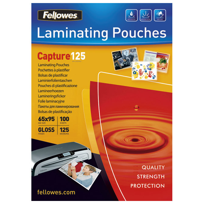 Folija za plastificiranje 125my 65x95mm sjajna pk100 Fellowes 5306702 Folija za plastificiranje 125my 65x95mm sjajna pk100 Fellowes 5306702