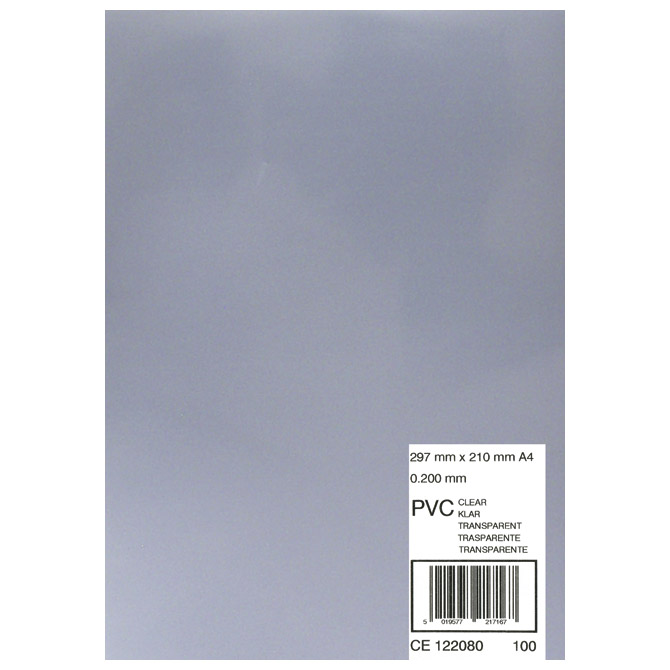 Korice za spiralni uvez 200my pvc A4 pk100 GBC CE012080E prozirne Korice za spiralni uvez 200my pvc A4 pk100 GBC CE012080E prozirne