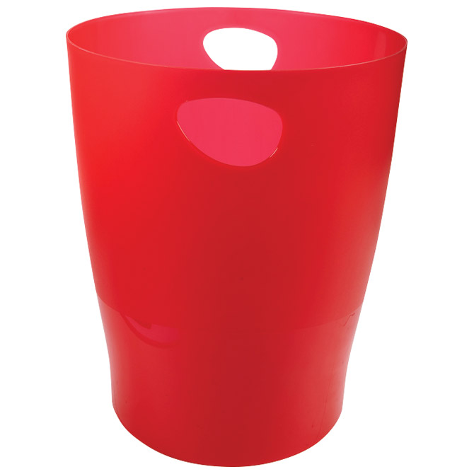 Koš za smeće pp 15L Ecobin Exacompta 45324D prozirno crveni Koš za smeće pp 15L Ecobin Exacompta 45324D prozirno crveni