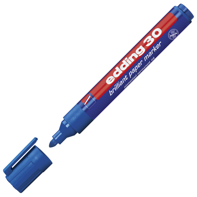 Marker briljant za papir 1,5-3mm Edding 30 plavi Marker briljant za papir 1,5-3mm Edding 30 plavi