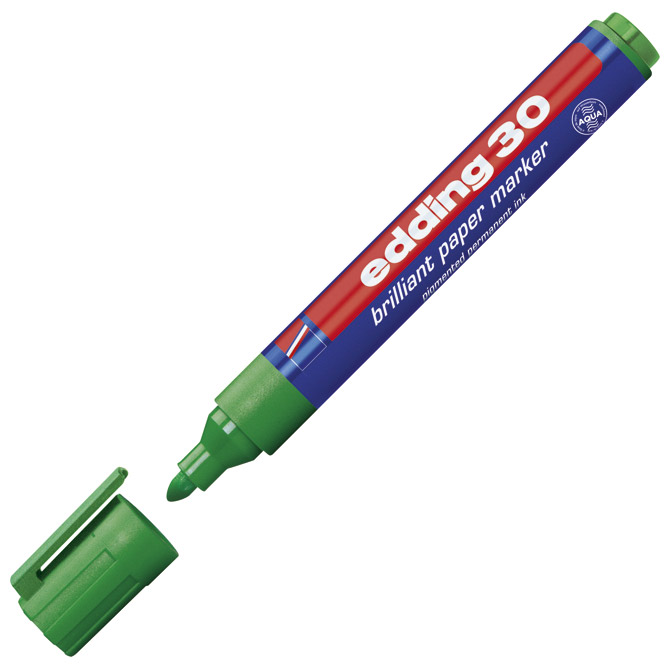 Marker briljant za papir 1,5-3mm Edding 30 zeleni Marker briljant za papir 1,5-3mm Edding 30 zeleni