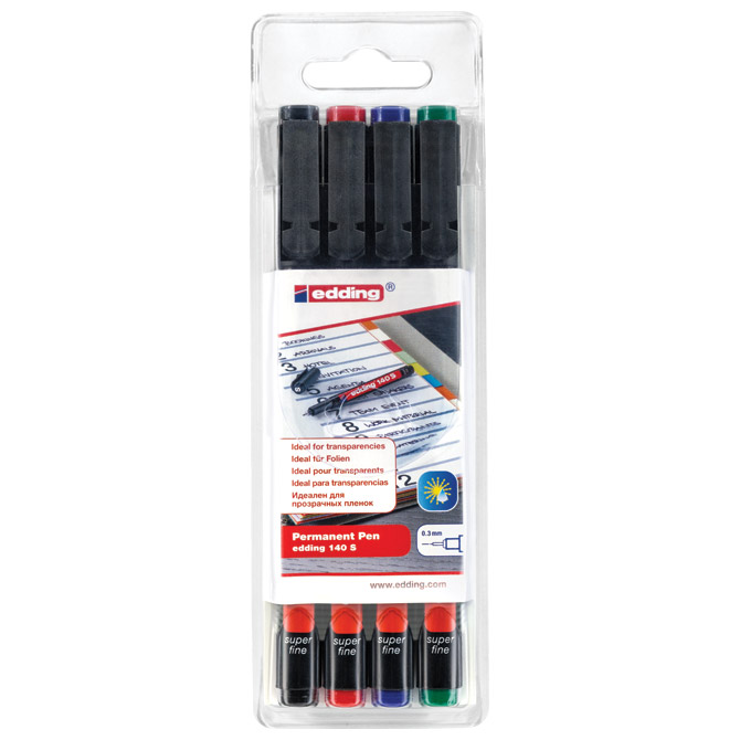 Marker OHP permanentni 0,3 mm Edding 140 S/4 S Marker OHP permanentni 0,3 mm Edding 140 S/4 S